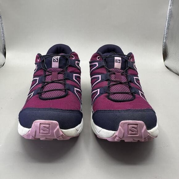 Salomon Speedcross Shoes Sneakers Girls Size 4 Trail Running Contagrip 412888 - Picture 3 of 9